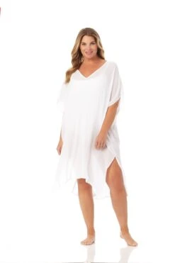 Women's Plus Size Live In Color Easy Tunic Swimsuit Cover Up(Womens Plus Size Live In Color Easy Tunic Swimsuit Cover Up) 8 Women's Plus Size Live In Color Easy Tunic Swimsuit Cover Up(Womens Plus Size Live In Color Easy Tunic Swimsuit Cover Up) -Anne Cole Store 23PC54101 WHT 975