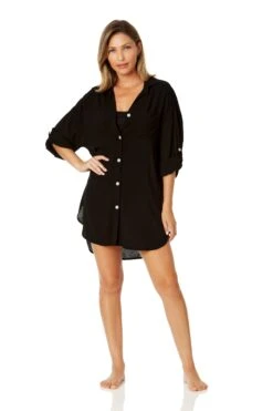 Women's Live In Color Button Down Shirt Swimsuit Cover Up(Womens Live In Color Button Down Shirt Swimsuit Cover Up 1)