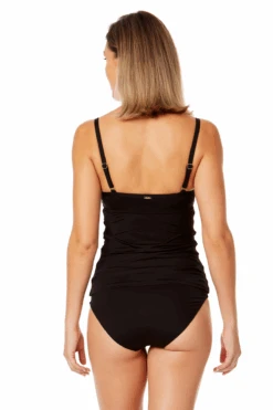 Women's Live In Color Surplice Underwire Tankini Swim Top(Womens Live In Color Surplice Underwire Tankini Swim Top) -Anne Cole Store 24MT23301 BLK MYMB36001 BLK 325 2