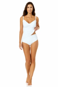 Women's Live In Color Surplice Underwire Tankini Swim Top(Womens Live In Color Surplice Underwire Tankini Swim Top) -Anne Cole Store 24MT25401 WHT MYMB36001 WHT 1497 2