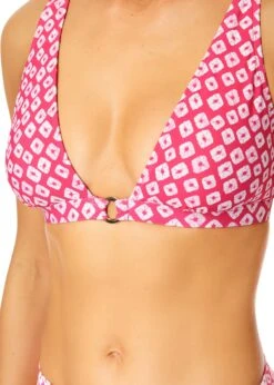 Women's Shibori Geo Ring Plunge Triangle Bikini Swim Top(Womens Shibori Geo Ring Plunge Triangle Bikini Swim Top 1) -Anne Cole Store 25MB37275 PKGL 1401