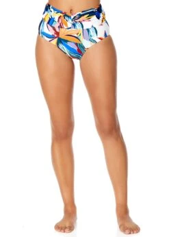 Women's Riviera Floral Shirred Waistband Bikini Swim Bottom(Womens Riviera Floral Shirred Waistband Bikini Swim Bottom) -Anne Cole Store 25MB38815 MULT0341