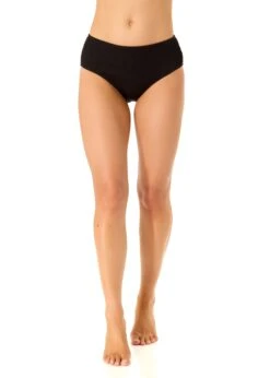 Women's Live In Color Textured Midrise Swim Bottom(Womens Live In Color Textured Midrise Swim Bottom) -Anne Cole Store 25MB39201 BLK 438