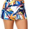 Women's Riviera Floral Drape Front Mid Rise Swim Skirt Bottom(Womens Riviera Floral Drape Front Mid Rise Swim Skirt Bottom) 11 Women's Riviera Floral Drape Front Mid Rise Swim Skirt Bottom(Womens Riviera Floral Drape Front Mid Rise Swim Skirt Bottom) -Anne Cole Store 25MB41615 MULT 397 FRONT