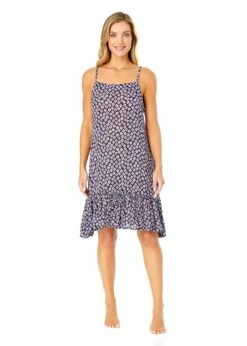 Women's Shibori Geo Meadow Bouquet A Line Dress Swimsuit Cover Up(Womens Shibori Geo Meadow Bouquet A Line Dress Swimsuit Cover Up)