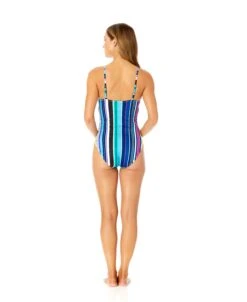 Women's Barcode Stripe Classic Lingerie Maillot One Piece Swimsuit(Womens Barcode Stripe Classic Lingerie Maillot One Piece Swimsuit) -Anne Cole Store 25MO001101 MULT 736 080f4087 691f 4677 9bd2 ede9e7b3fc01