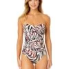 Women's Tiger Dance Twist Front Shirred One Piece Swimsuit(Womens Tiger Dance Twist Front Shirred One Piece Swimsuit) 17 Women's Tiger Dance Twist Front Shirred One Piece Swimsuit(Womens Tiger Dance Twist Front Shirred One Piece Swimsuit) -Anne Cole Store 25MO00593 MULT 1727 FRONT