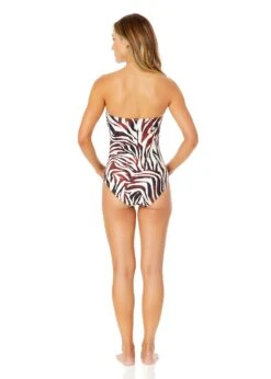 Women's Tiger Dance Twist Front Shirred One Piece Swimsuit(Womens Tiger Dance Twist Front Shirred One Piece Swimsuit) -Anne Cole Store 25MO00593 MULT 1739