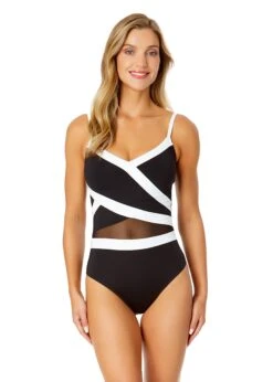 Women's Mesh Around Mesh Insert One Piece Swimsuit(Womens Mesh Around Mesh Insert One Piece Swimsuit 1)
