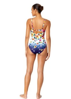 Women's Gradient Floral Underwire Surplice One Piece Swimsuit(Womens Gradient Floral Underwire Surplice One Piece Swimsuit) -Anne Cole Store 25MO07214 MULT 330