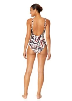 Women's Tiger Dance Plunge Twist One Piece Swimsuit(Womens Tiger Dance Plunge Twist One Piece Swimsuit) 9 Women's Tiger Dance Plunge Twist One Piece Swimsuit(Womens Tiger Dance Plunge Twist One Piece Swimsuit) -Anne Cole Store 25MO08193 MULT 285