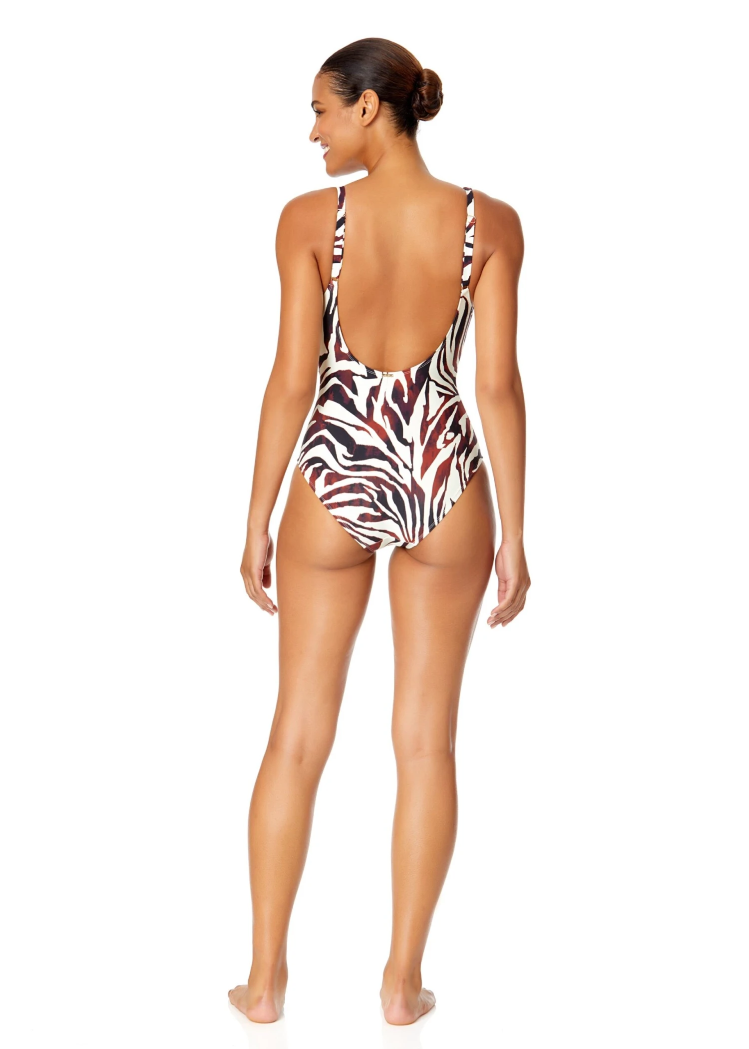 Women's Tiger Dance Plunge Twist One Piece Swimsuit(Womens Tiger Dance Plunge Twist One Piece Swimsuit) 5 Women's Tiger Dance Plunge Twist One Piece Swimsuit(Womens Tiger Dance Plunge Twist One Piece Swimsuit) - Image 5