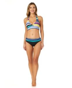 Women's Barcode Stripe Halter Bikini Top(Womens Barcode Stripe Halter Bikini Top) -Anne Cole Store 25MT122101 MULT 25MB302101 MULT 695 6b0ceb03 b46d 4726 8b0a 1fcd71d00e61