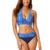 Women's Denim Dot Halter Bikini Top(Womens Denim Dot Halter Bikini Top) -Anne Cole Store 25MT12212 DEPR 25MB30212 DEPR 262