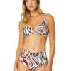 Women's Tiger Dance Ring Front Bikini Swim Top(Womens Tiger Dance Ring Front Bikini Swim Top) -Anne Cole Store 25MT14493 MULT 25MB39093 MULT 054 FRONT