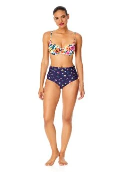 Women's Gradient Floral Shirred Underwire Bikini Swim Top(Womens Gradient Floral Shirred Underwire Bikini Swim Top) -Anne Cole Store 25MT14513 MULT 25MB36024 MULT 1965