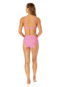 Women's Shibori Geo Ring Plunge Triangle Bikini Swim Top(Womens Shibori Geo Ring Plunge Triangle Bikini Swim Top 1) -Anne Cole Store 25MT14675 PKGL 25MB37275 PKGL 1382