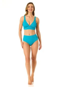 Women's Live In Color Textured Shirred Soft Band Bralette Bikini Swim Top(Womens Live In Color Textured Shirred Soft Band Bralette Bikini Swim Top 3) -Anne Cole Store 25MT15001 FWTRQ 25MB39101 FWTRQ 257