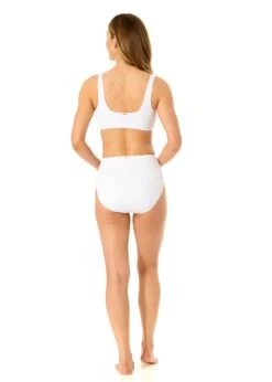 Women's Live In Color Textured Classic Square Neck Bralette Bikini Swim Top(Womens Live In Color Textured Classic Square Neck Bralette Bikini Swim Top 2) -Anne Cole Store 25MT15101 WHITE 25MB39101 WHITE 565