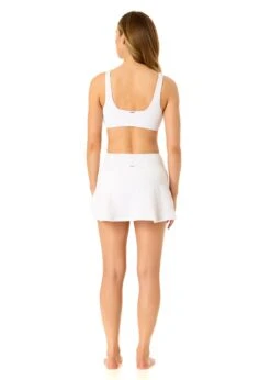 Women's Live In Color Textured Classic Square Neck Bralette Bikini Swim Top(Womens Live In Color Textured Classic Square Neck Bralette Bikini Swim Top 2) -Anne Cole Store 25MT15101 WHITE 25MB39301 WHITE 512