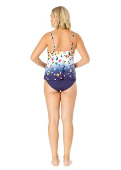 Women's Gradient Floral Easy Triangle Tankini Swim Top(Womens Gradient Floral Easy Triangle Tankini Swim Top) -Anne Cole Store 25MT22414 MULT MYMB36001 NAVY 1515