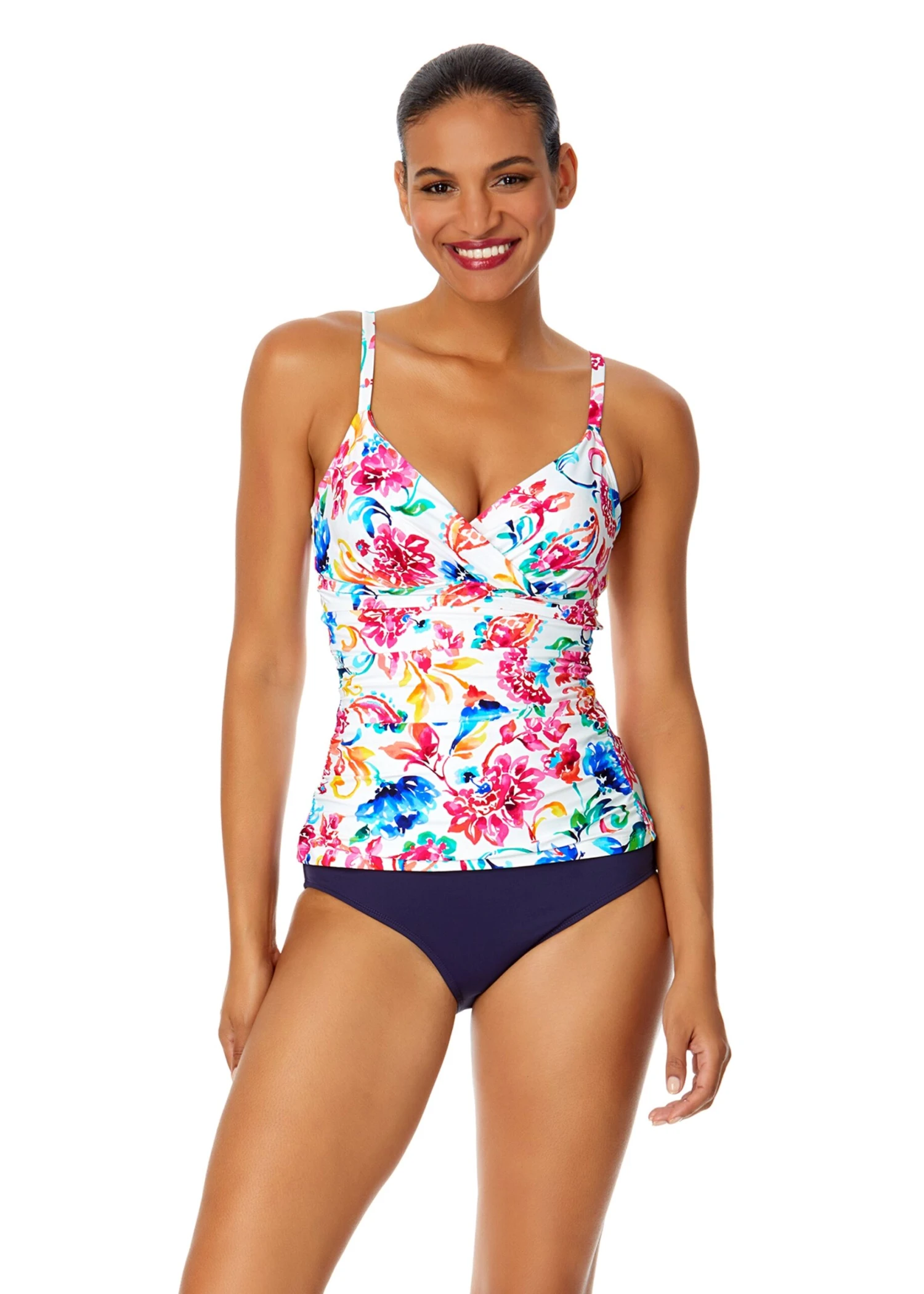 Women's Watercolor Paisley Twist Front Underwire Tankini Swim Top(Womens Watercolor Paisley Twist Front Underwire Tankini Swim Top) 1 Women's Watercolor Paisley Twist Front Underwire Tankini Swim Top(Womens Watercolor Paisley Twist Front Underwire Tankini Swim Top)