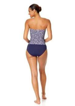 Women's Shibori Geo Twist Front Bandeaukini Swim Top(Womens Shibori Geo Twist Front Bandeaukini Swim Top) 7 Women's Shibori Geo Twist Front Bandeaukini Swim Top(Womens Shibori Geo Twist Front Bandeaukini Swim Top) -Anne Cole Store 25MT25075 BLPR MYMB36001 NAVY 881