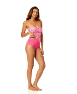 Women's Shibori Geo Twist Front Bandeaukini Swim Top(Womens Shibori Geo Twist Front Bandeaukini Swim Top 1) -Anne Cole Store 25MT25075 PKGL MYMB36001 PKGL 1515