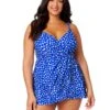 Women's Plus Denim Dot Swim Dress With Skirted Bottom(Womens Plus Denim Dot Swim Dress With Skirted Bottom) -Anne Cole Store 25PD61012 DEPR 365 fede440f eaad 4e57 aeb9 c409d2f74529