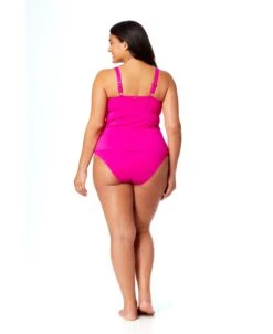 Women's Plus Live In Color Twist Front Underwire Tankini Swim Top(Womens Plus Live In Color Twist Front Underwire Tankini Swim Top 1) -Anne Cole Store 25PT23301 HBCU MYPB36001 HBCU 435