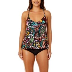 Anne Cole - Women's Easy Triangle Tankini Swim Top(Anne Cole Womens Easy Triangle Tankini Swim Top 4) -Anne Cole Store ACSK004 PAISFRONT.1