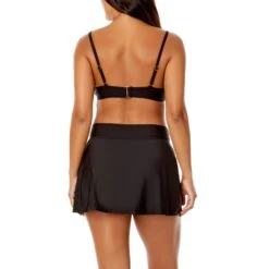 Anne Cole - Women's V Wire Elongated Underwire Bikini Swim Top(Anne Cole Womens V Wire Elongated Underwire Bikini Swim Top) -Anne Cole Store ACST001 BLK ACSS001 BLKBACK