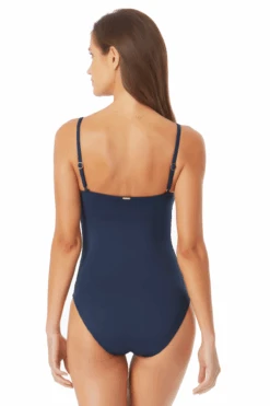 Women's Live In Color Classic Lingerie Maillot One Piece Swimsuit(Anne Cole Classic Lingerie Maillot One Piece Swimsuit) -Anne Cole Store AnneCole ClassicLingerieMaillot 1558 MYMO00101 NVY BACK jpg