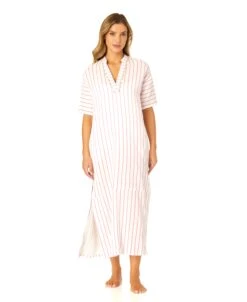 Women's Maxi Dress With Side Slits And Shell Details Cover Up(Womens Maxi Dress With Side Slits And Shell Details Cover Up) -Anne Cole Store CU151275 PINKCOSMOS 1608