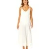 Women's V Neck Braided Shell Strap Cover Up(Womens V Neck Braided Shell Strap Cover Up 1) -Anne Cole Store CU4875 GARDENIA 1506