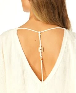 Women's Double V Neck Kaftan Cover Up(Womens Double V Neck Kaftan Cover Up) -Anne Cole Store CU7995 GARDENIA 1530