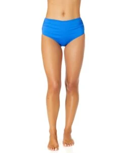 Women's Live In Color Convertible High Waist Shirred Swim Bottom(Womens Live In Color Convertible High Waist Shirred Swim Bottom 22) -Anne Cole Store MYMB36001 ABLU 735 965bf5e3 5bed 46c5 8931 48a0057628f6