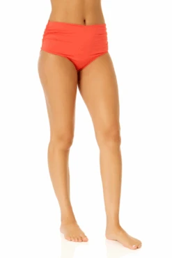 Women's Live In Color Convertible High Waist Shirred Swim Bottom(Womens Live In Color Convertible High Waist Shirred Swim Bottom) -Anne Cole Store MYMB36001 CRKS 3108 1