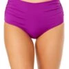 Women's Live In Color Convertible High Waist Shirred Swim Bottom(Womens Live In Color Convertible High Waist Shirred Swim Bottom 18) -Anne Cole Store MYMB36001 FUSC 1278 FRONT
