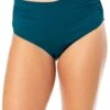 Women's Live In Color Convertible High Waist Shirred Swim Bottom(Womens Live In Color Convertible High Waist Shirred Swim Bottom 11) -Anne Cole Store MYMB36001 HUNTR 1901 FRONT