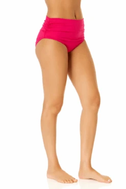Women's Live In Color Convertible High Waist Shirred Swim Bottom(Womens Live In Color Convertible High Waist Shirred Swim Bottom 7) -Anne Cole Store MYMB36001 MAGE 1718 1