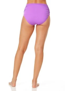 Women's Live In Color Convertible High Waist Shirred Swim Bottom(Womens Live In Color Convertible High Waist Shirred Swim Bottom 10) -Anne Cole Store MYMB36001 PUHR 1373