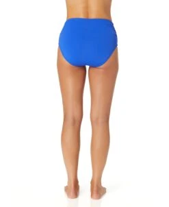 Women's Live In Color Convertible High Waist Shirred Swim Bottom(Womens Live In Color Convertible High Waist Shirred Swim Bottom 14) -Anne Cole Store MYMB36001 ROYAL 352