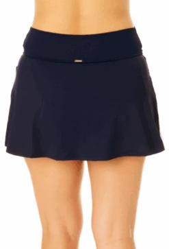 Women's Live In Color Skirt Swim Bottom(Anne Cole Womens Skort Swim Bottom 1) -Anne Cole Store MYMB42001 NAVY 1894 1