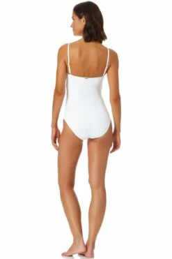 Women's Live In Color Classic Lingerie Maillot One Piece Swimsuit(Anne Cole Classic Lingerie Maillot One Piece Swimsuit) -Anne Cole Store MYMO00101 WHT 2298