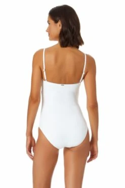 Women's Live In Color Classic Lingerie Maillot One Piece Swimsuit(Anne Cole Classic Lingerie Maillot One Piece Swimsuit) -Anne Cole Store MYMO00101 WHT 2298 2