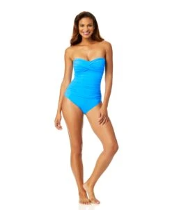 Women's Live In Color Twist Front Shirred One Piece Swimsuit(Womens Live In Color Twist Front Shirred One Piece Swimsuit 23) 8 Women's Live In Color Twist Front Shirred One Piece Swimsuit(Womens Live In Color Twist Front Shirred One Piece Swimsuit 23) -Anne Cole Store MYMO00501 ABLU 1046