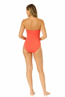 Women's Live In Color Twist Front Shirred One Piece Swimsuit(Womens Live In Color Twist Front Shirred One Piece Swimsuit) -Anne Cole Store MYMO00501 CRKS 2860 2