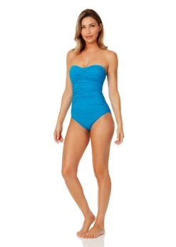 Women's Live In Color Twist Front Shirred One Piece Swimsuit(Womens Live In Color Twist Front Shirred One Piece Swimsuit 8) -Anne Cole Store MYMO00501 CRLN 1045