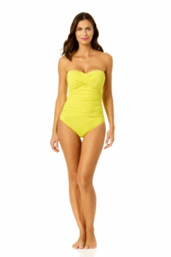 Women's Live In Color Twist Front Shirred One Piece Swimsuit(Womens Live In Color Twist Front Shirred One Piece Swimsuit 6) -Anne Cole Store MYMO00501 CTRN 1613 4